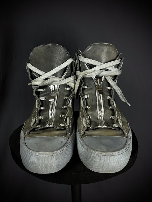 Incarnation Overlock Stitch Horse Leather Sneakers – SS23