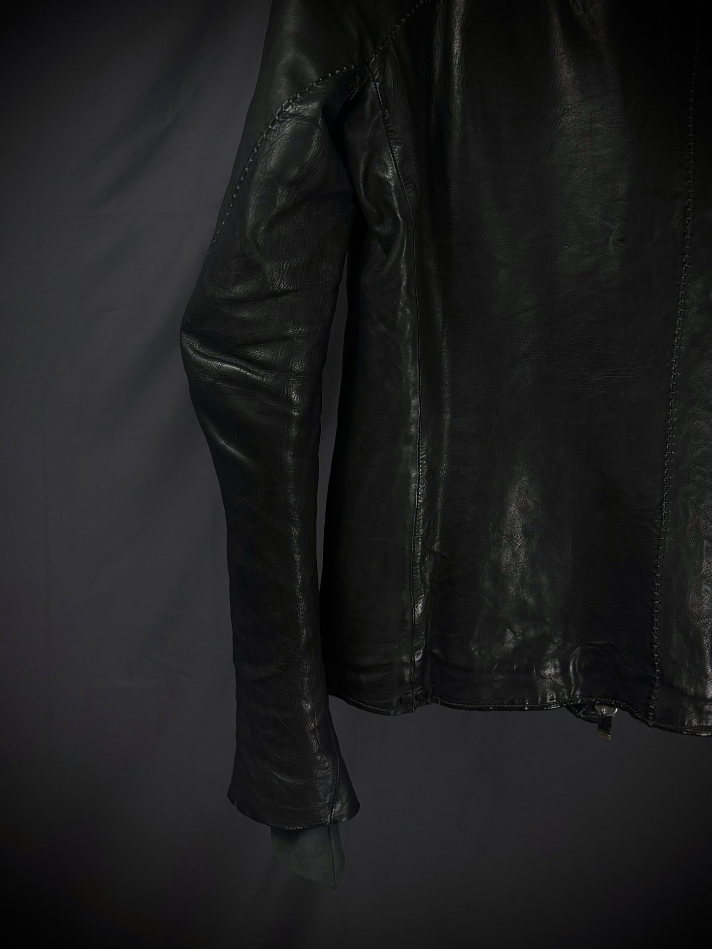 Incarnation Anatomical Overlock Stitch Leather Jacket
