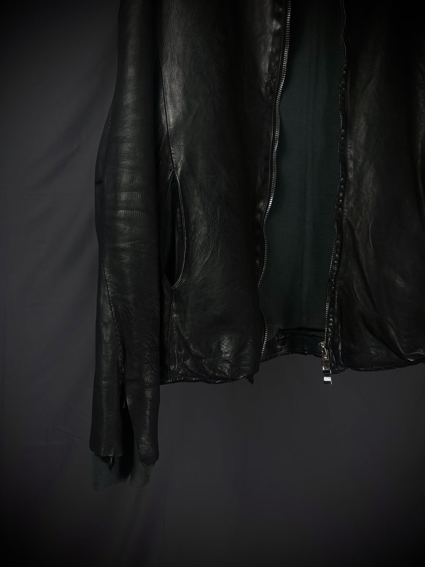 Incarnation Anatomical Overlock Stitch Leather Jacket