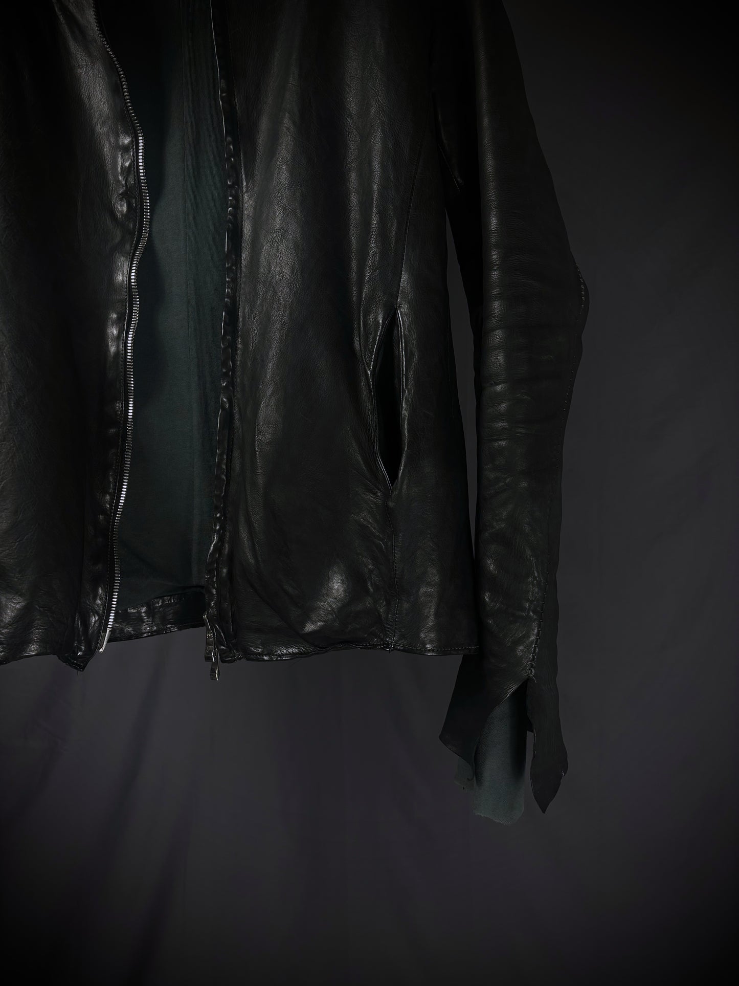 Incarnation Anatomical Overlock Stitch Leather Jacket