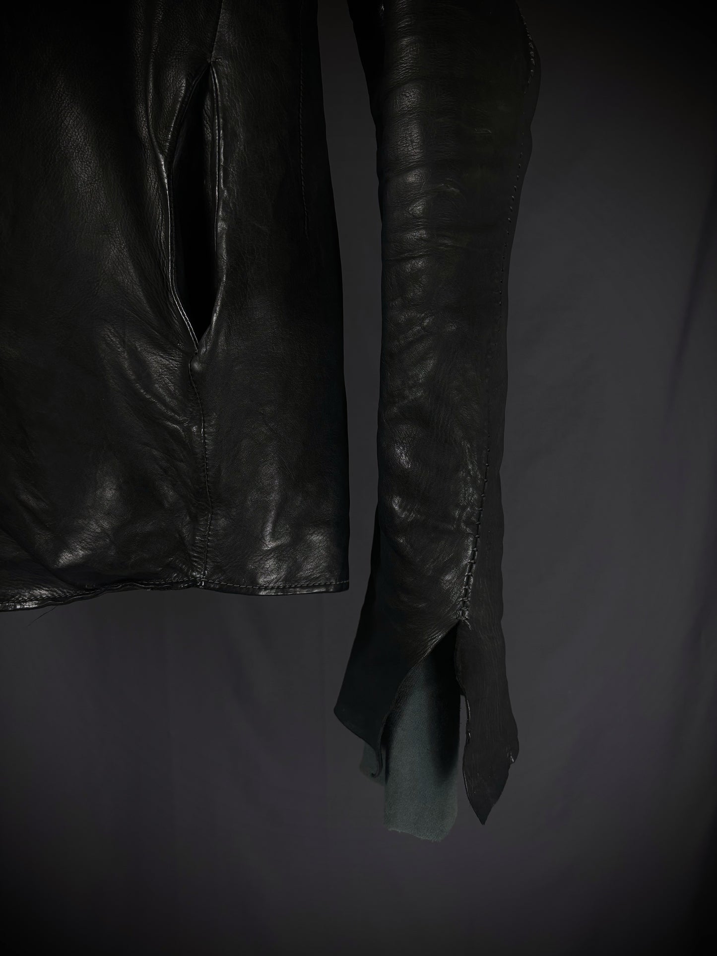 Incarnation Anatomical Overlock Stitch Leather Jacket