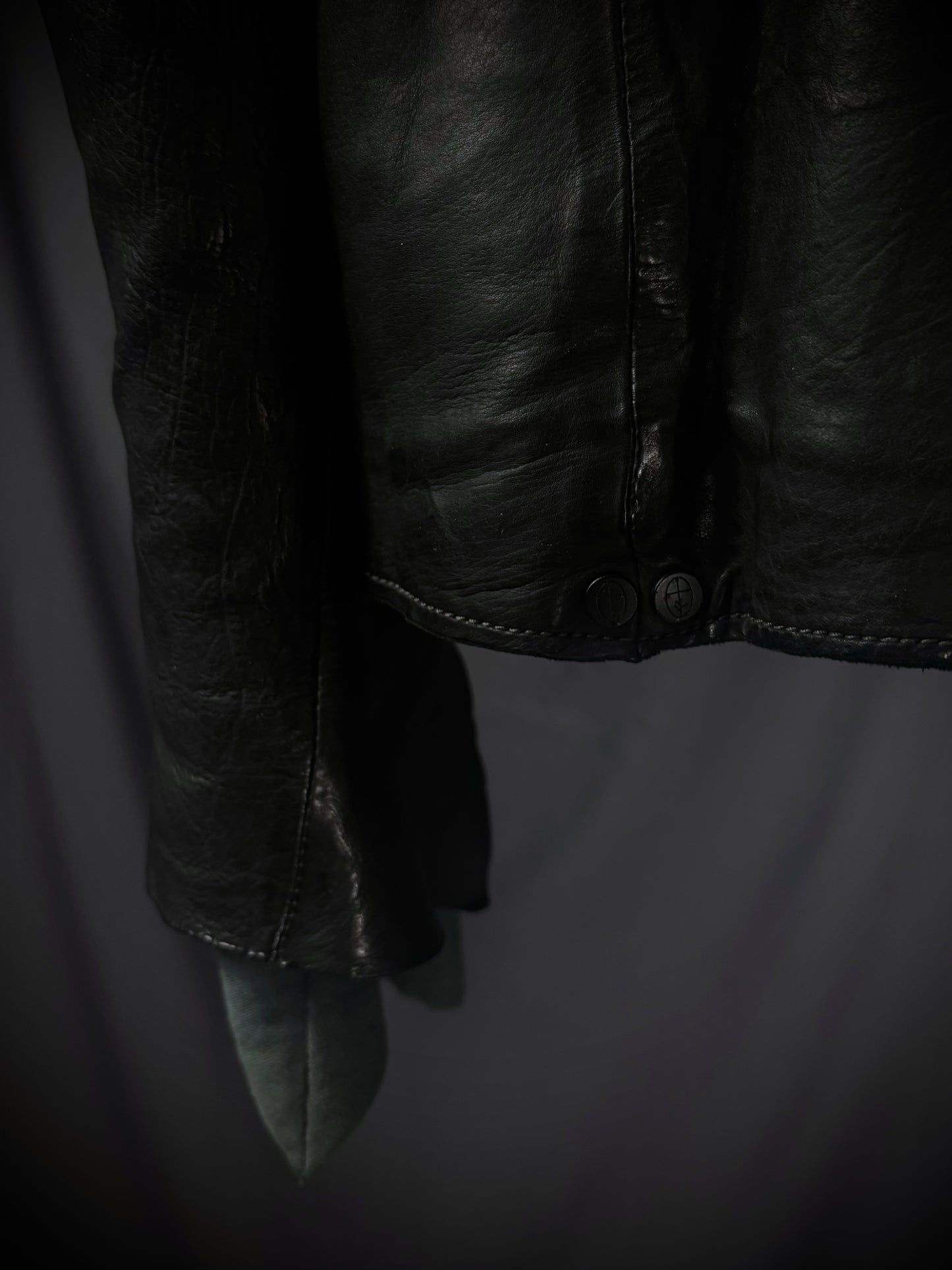 Incarnation Anatomical Overlock Stitch Leather Jacket
