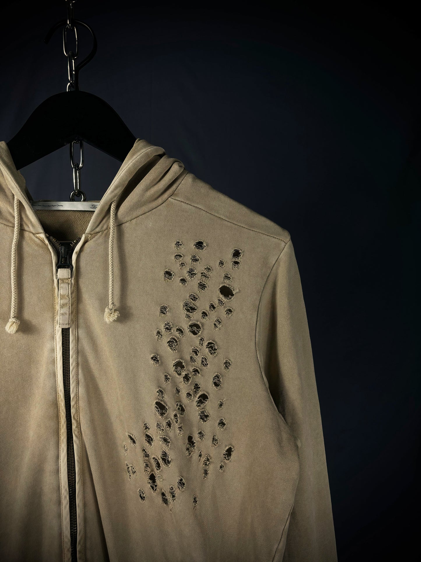 Tete Homme Distressed Dual-Zip Hoodie