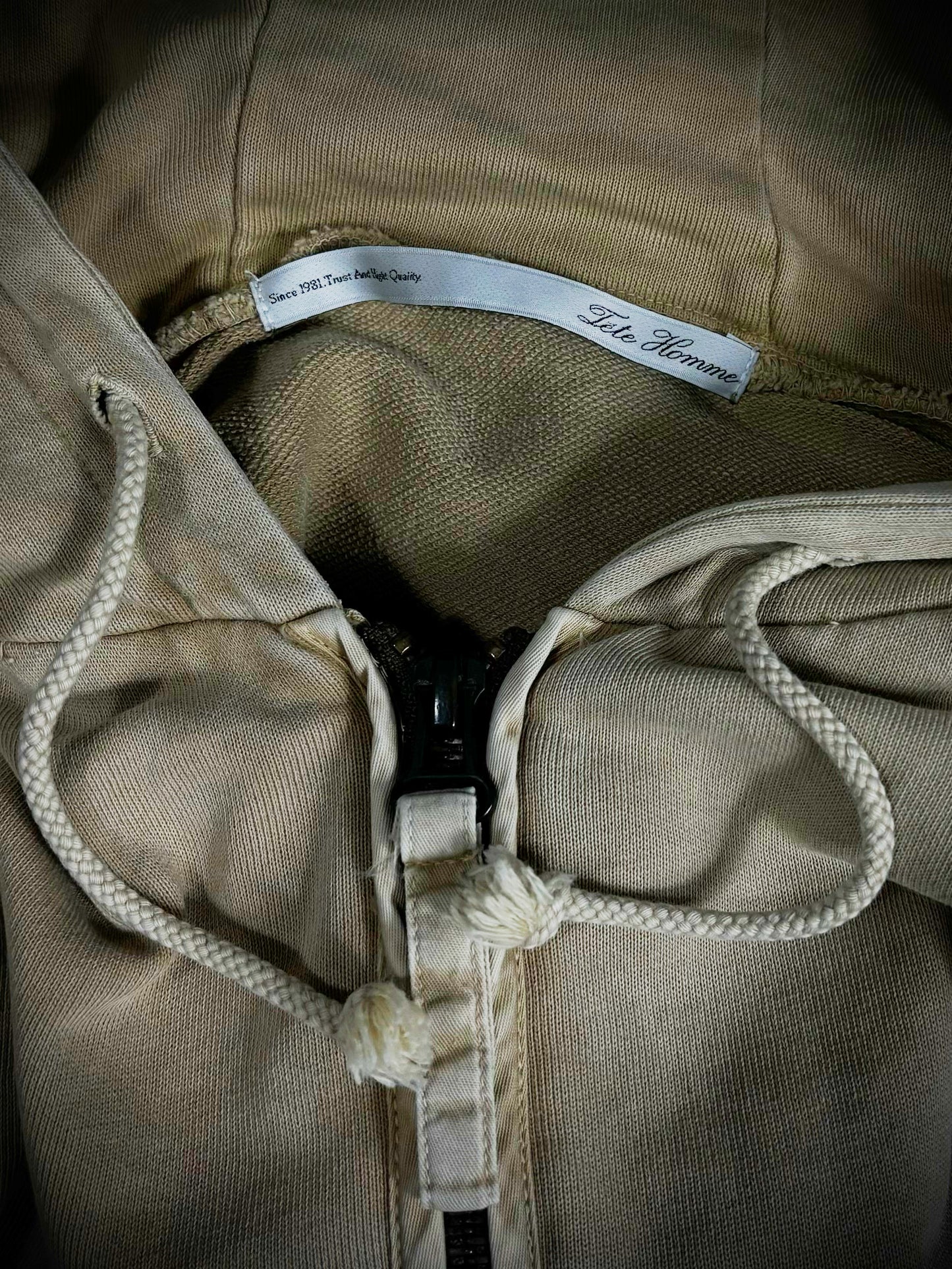 Tete Homme Distressed Dual-Zip Hoodie