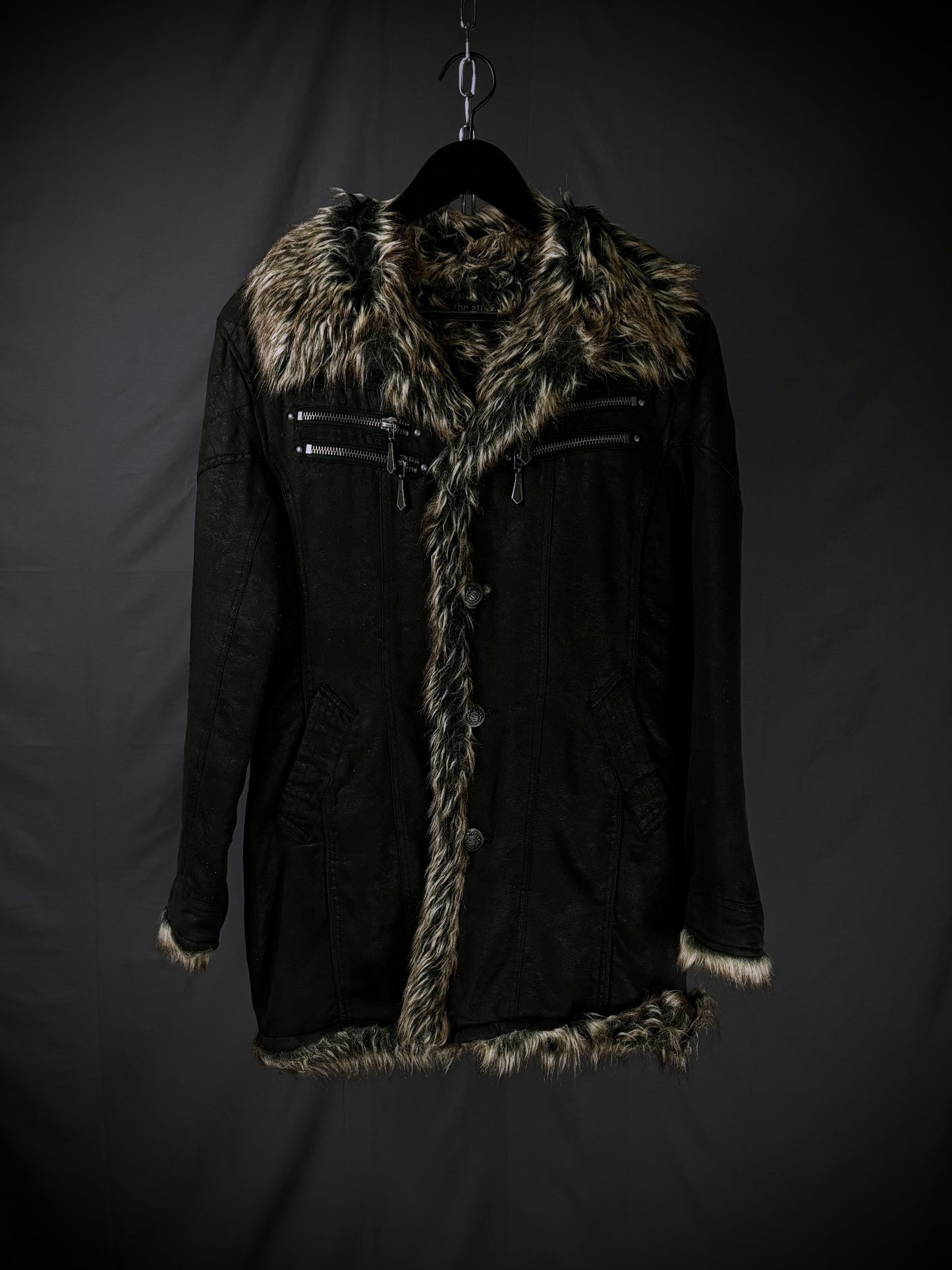In The Attic Faux Fur Mod Coat