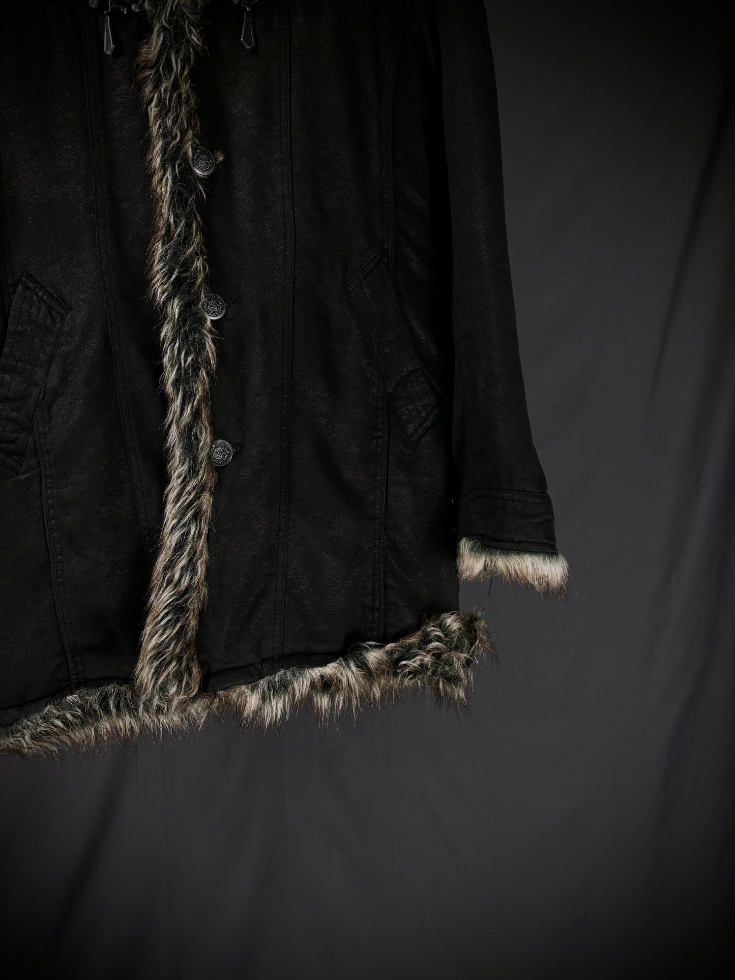 In The Attic Faux Fur Mod Coat
