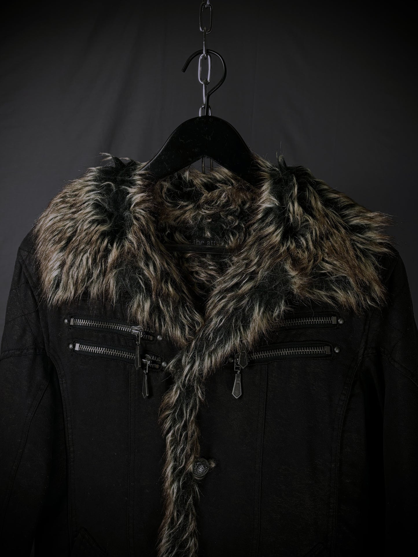 In The Attic Faux Fur Mod Coat