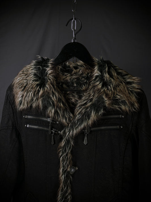 In The Attic Faux Fur Mod Coat