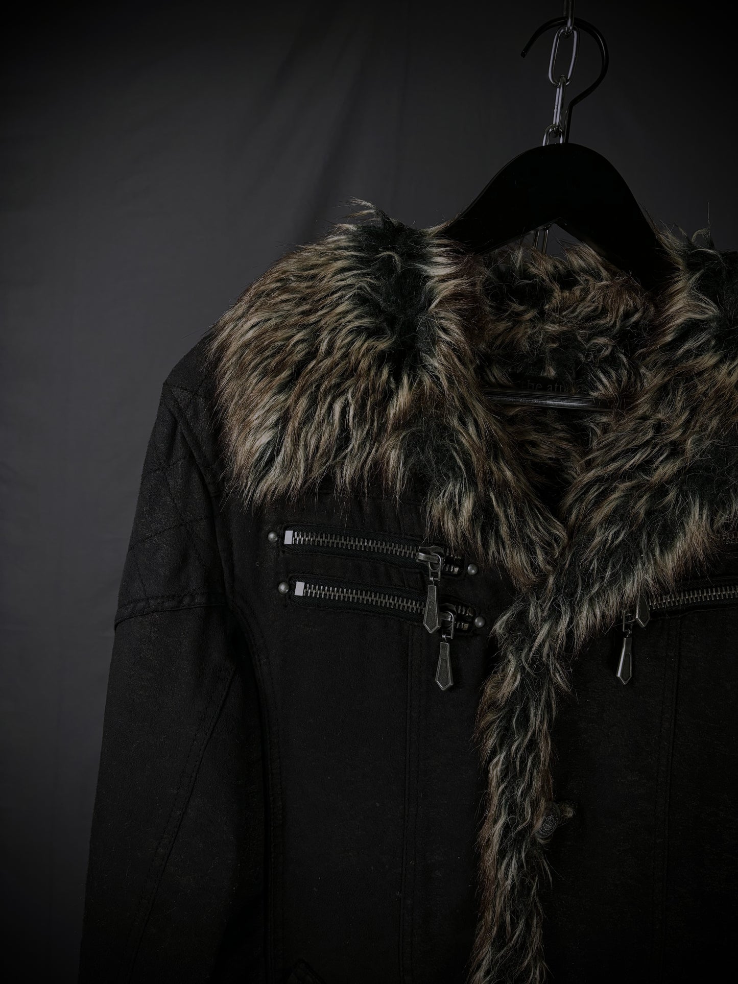 In The Attic Faux Fur Mod Coat