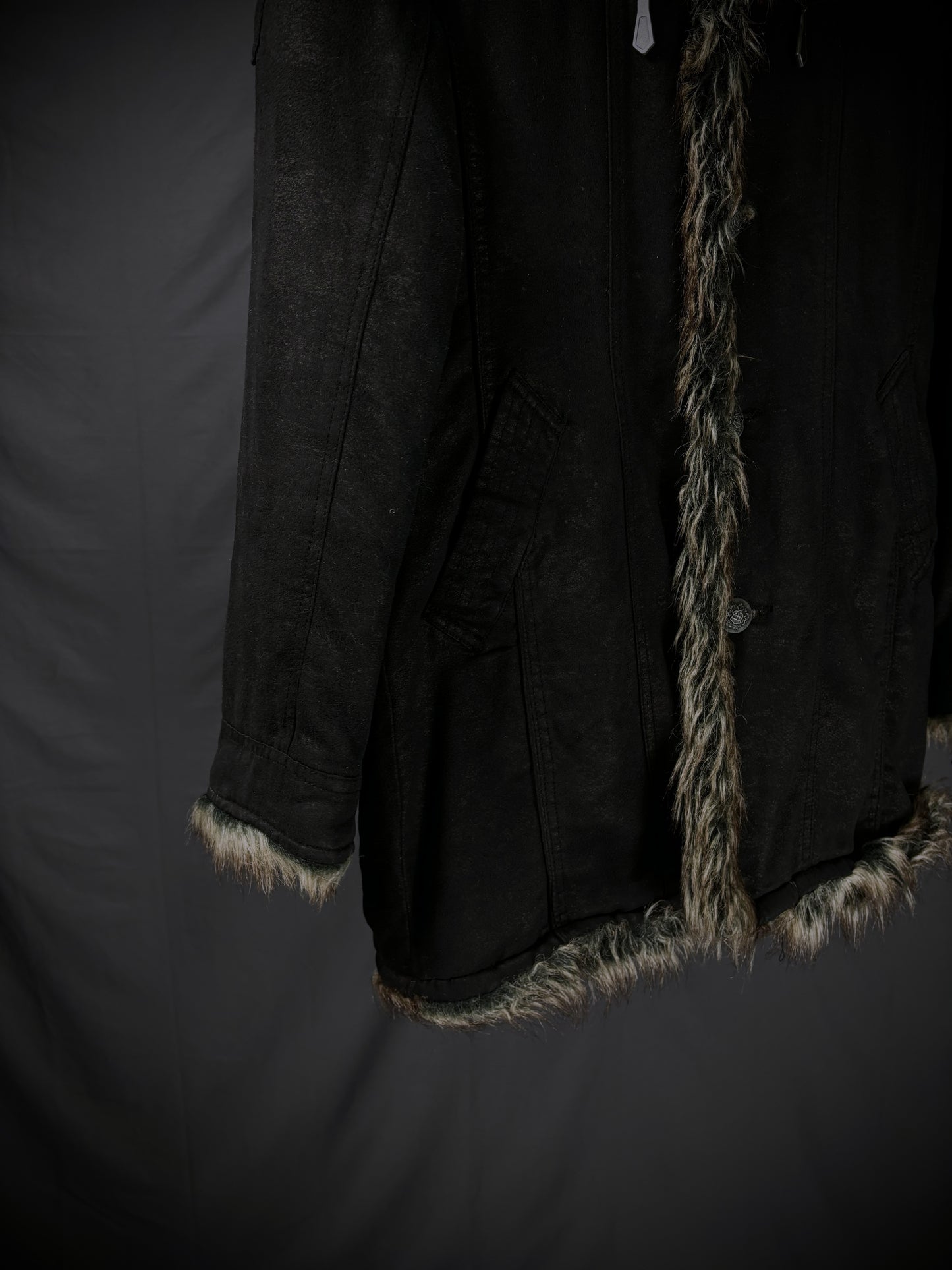 In The Attic Faux Fur Mod Coat