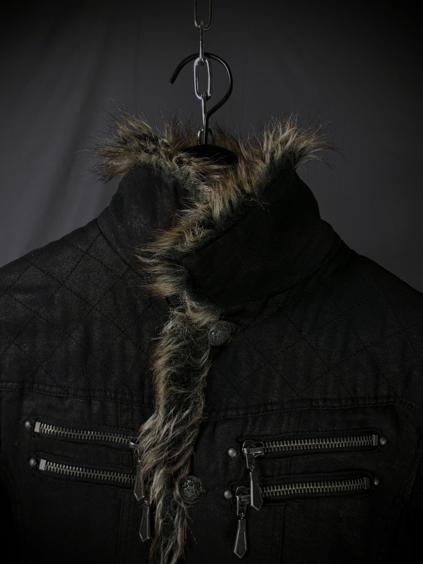 In The Attic Faux Fur Mod Coat