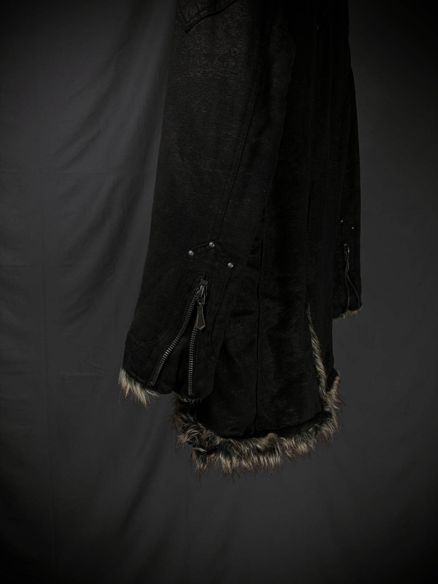 In The Attic Faux Fur Mod Coat