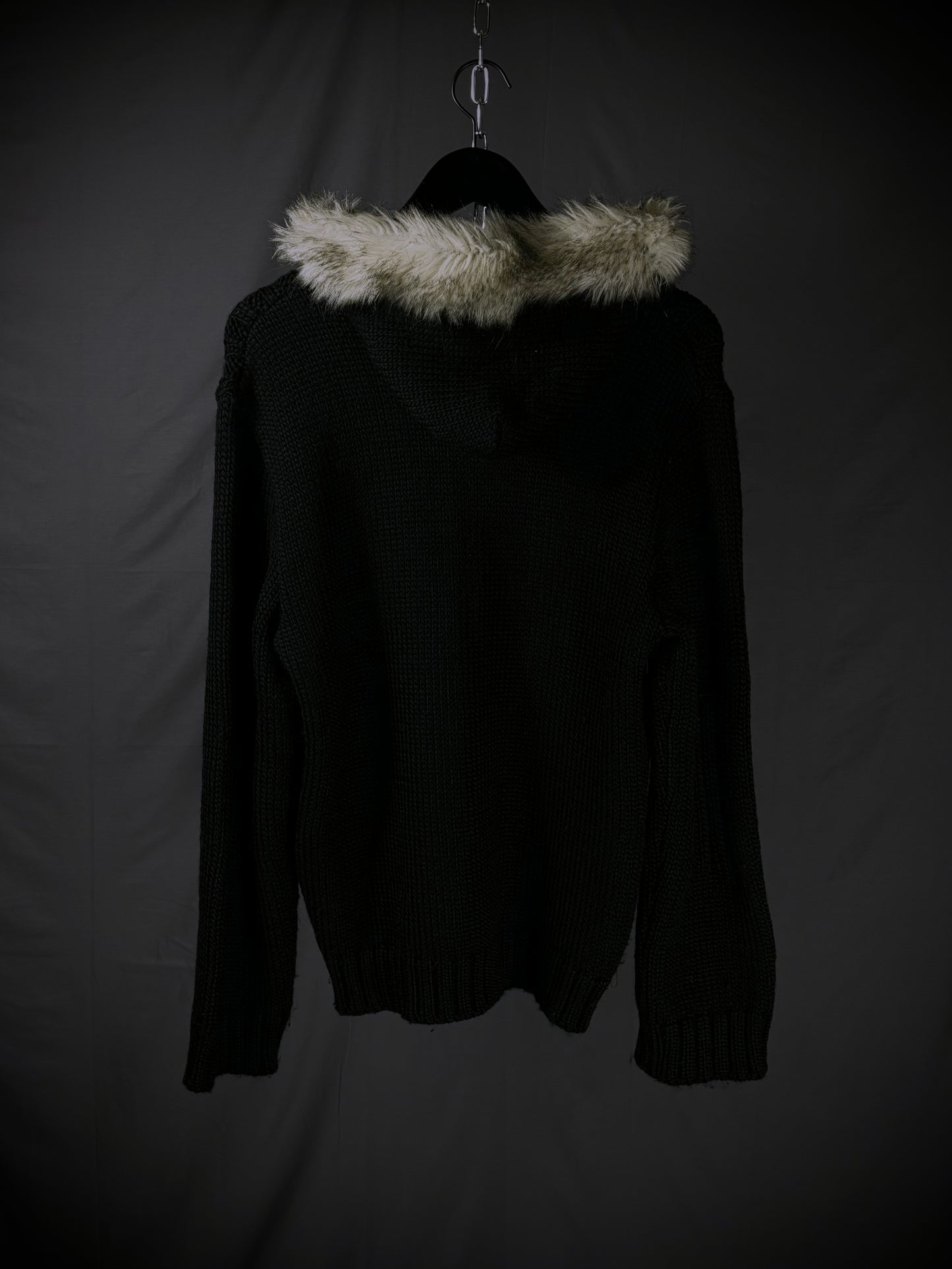 Rupert Faux Fur Trim Knit Hoodie