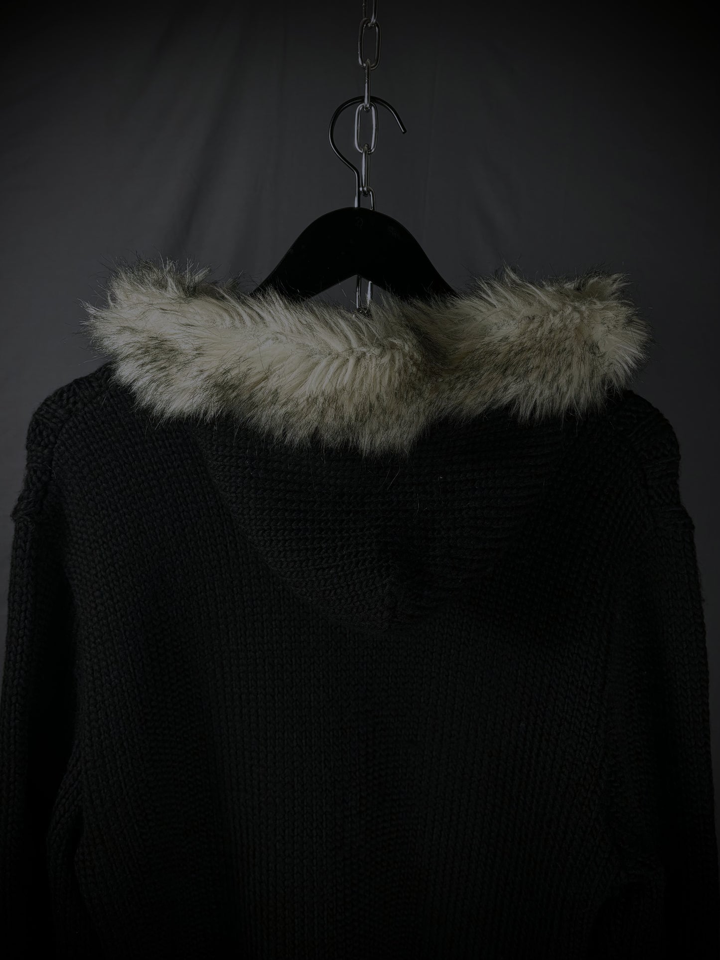 Rupert Faux Fur Trim Knit Hoodie