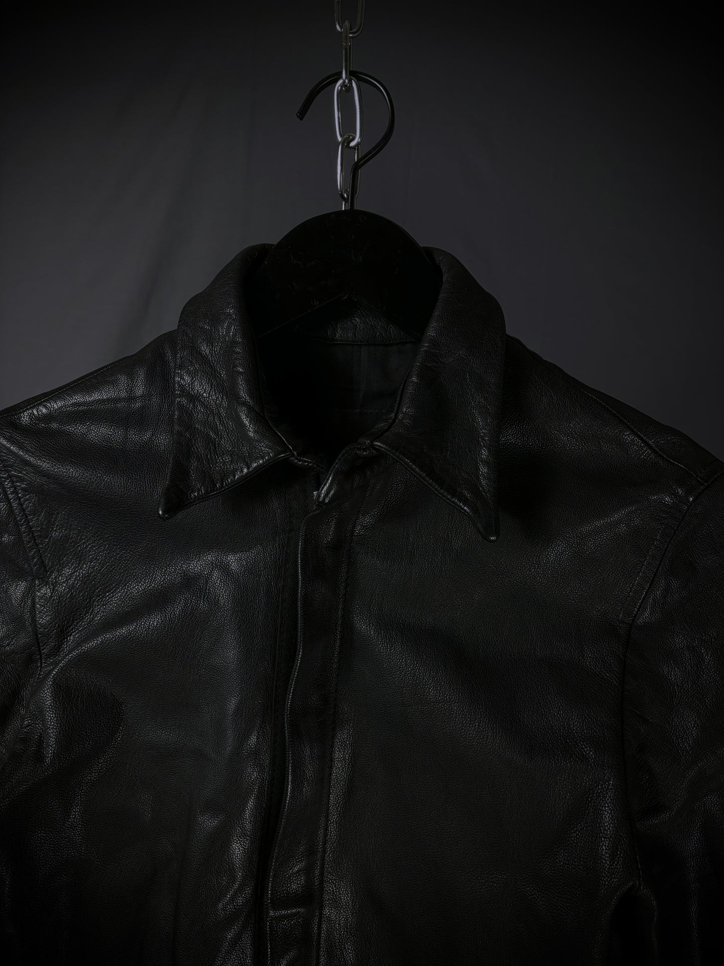 Paranoid Hybrid Leather Zip-Up Shirt