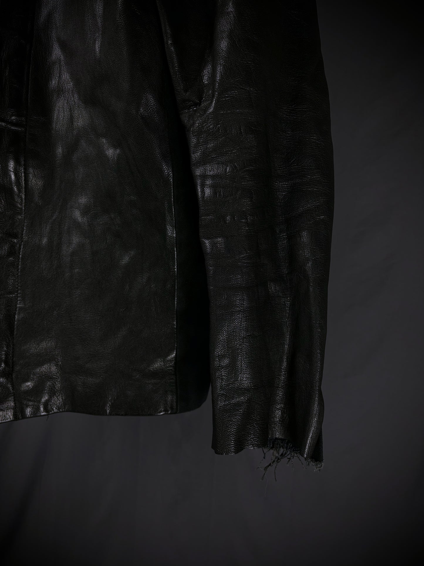 Paranoid Hybrid Leather Zip-Up Shirt