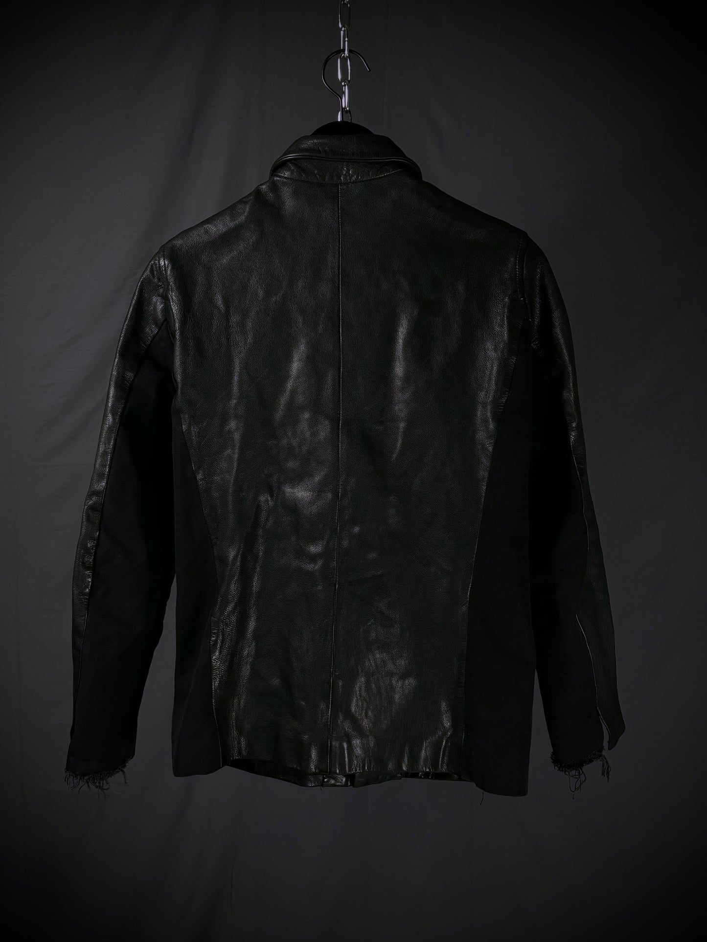 Paranoid Hybrid Leather Zip-Up Shirt