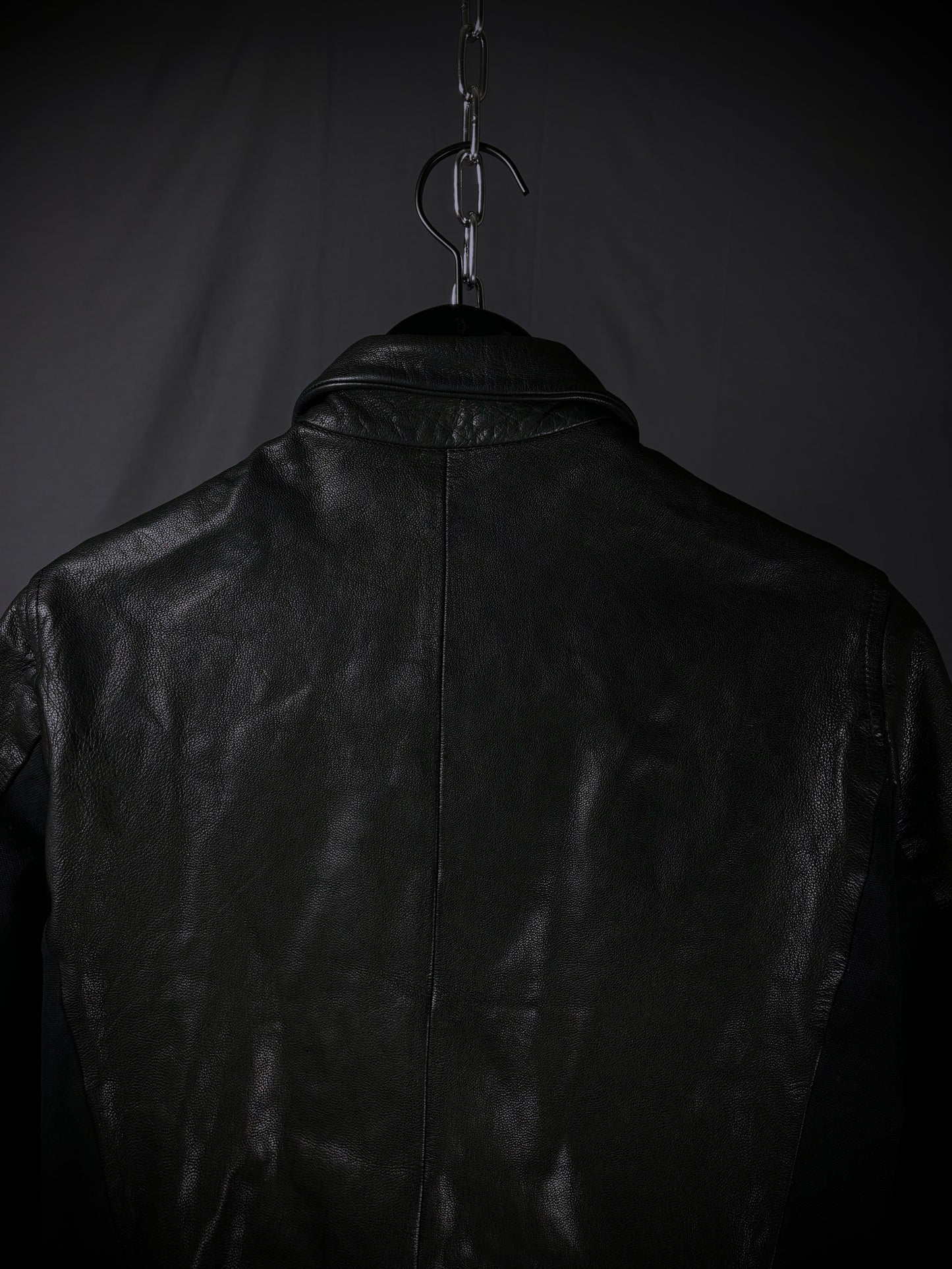 Paranoid Hybrid Leather Zip-Up Shirt