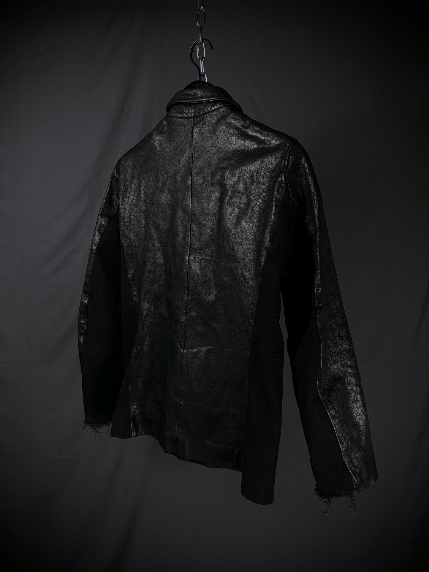 Paranoid Hybrid Leather Zip-Up Shirt