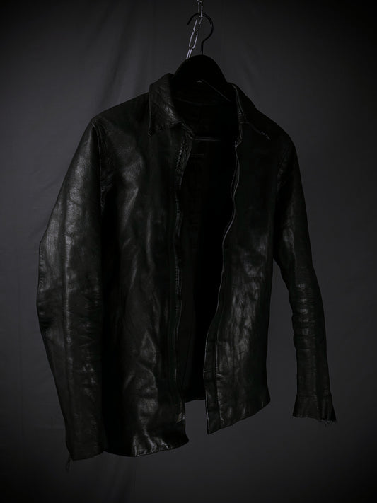Paranoid Hybrid Leather Zip-Up Shirt