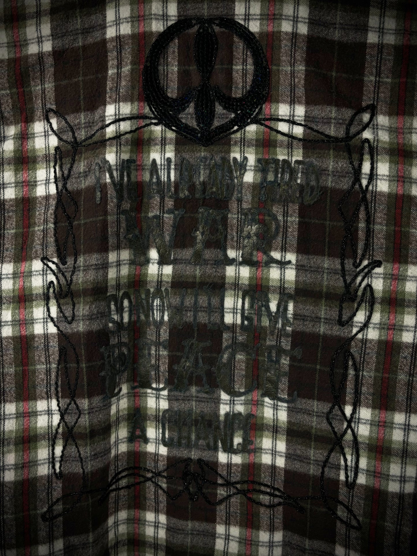 Roarguns Give Peace A Chance Flannel