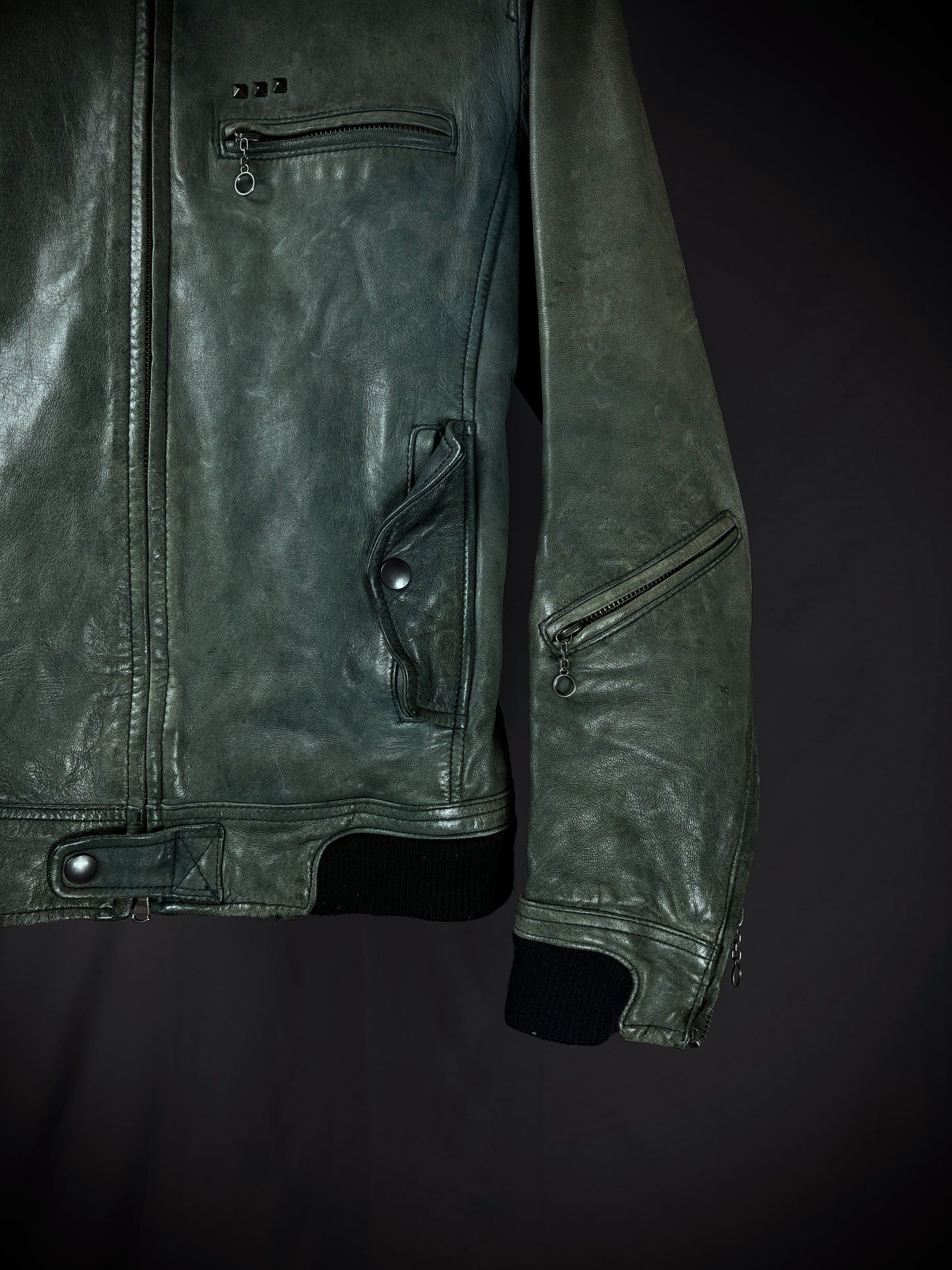 Tete Homme Studded Leather Jacket