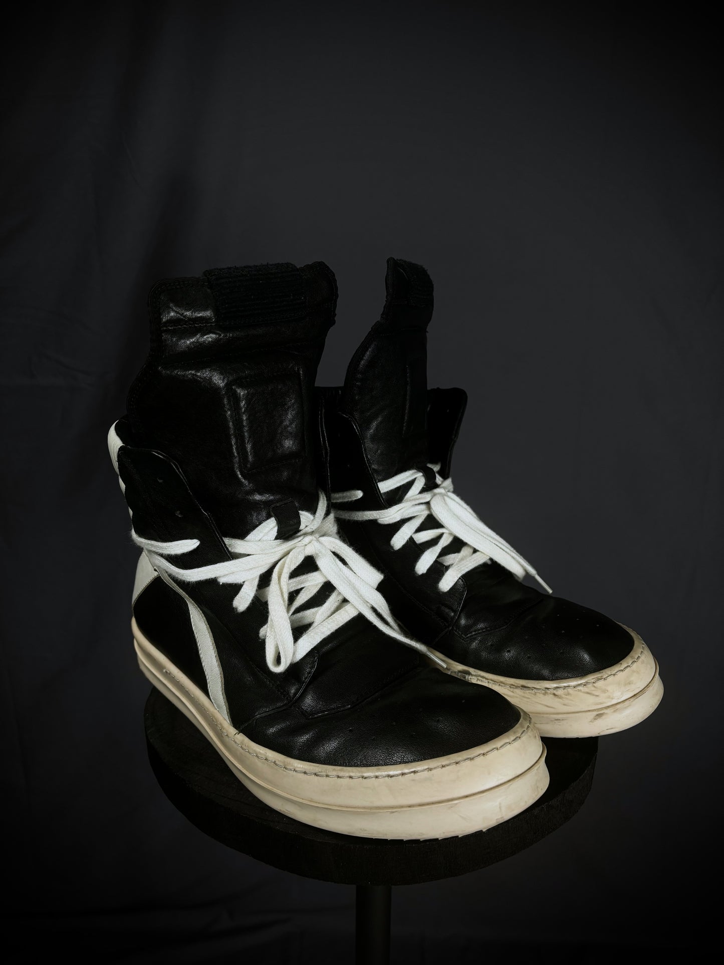 Rick Owens Black / Milk Geobaskets – FW12