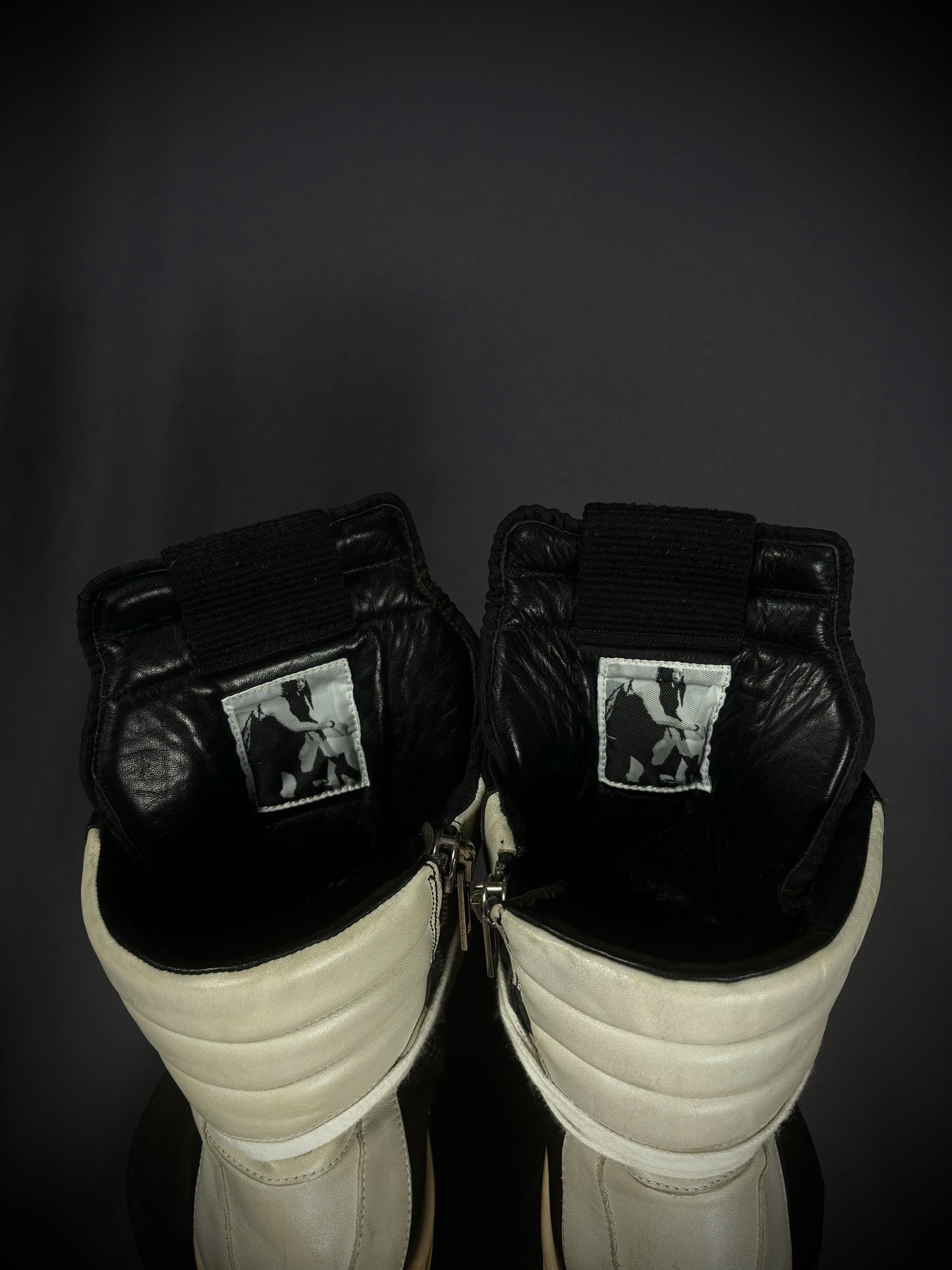 Rick Owens Black / Milk Geobaskets – FW12