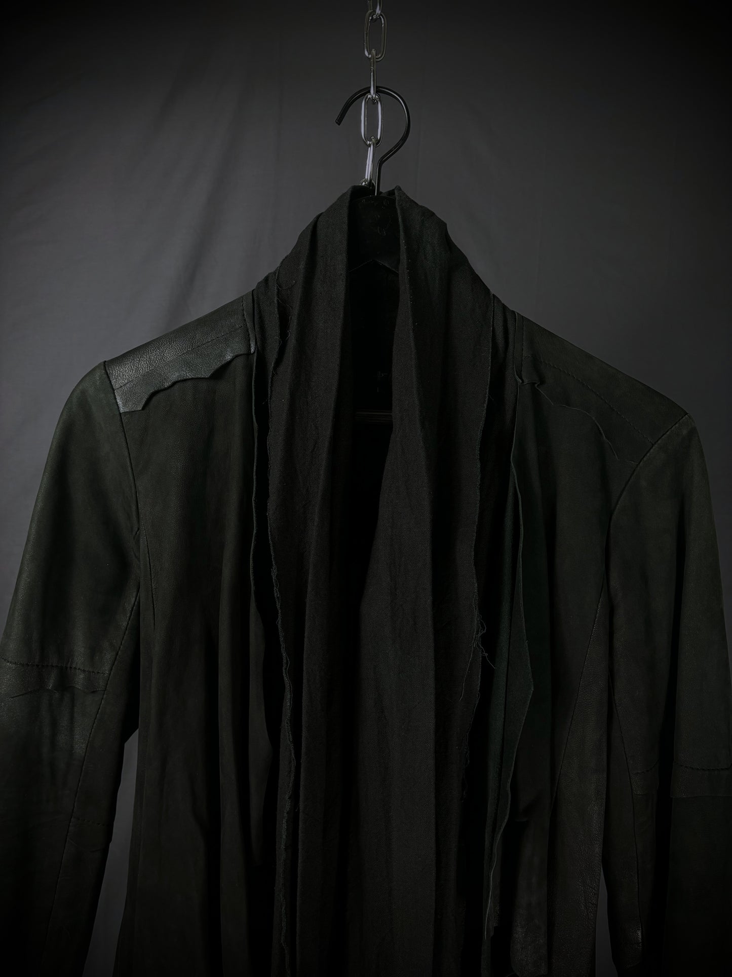 No ID “Dementor” Distressed Leather Jacket