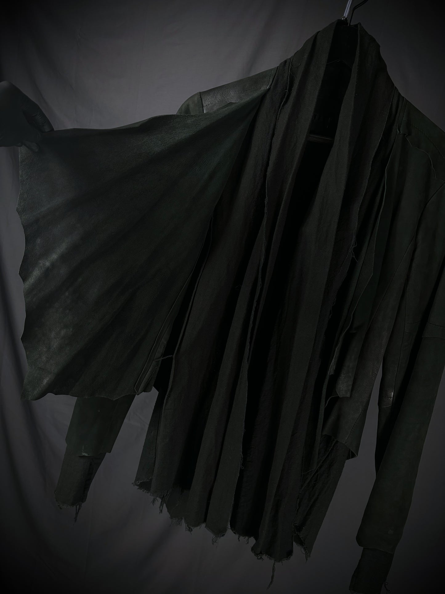 No ID “Dementor” Distressed Leather Jacket