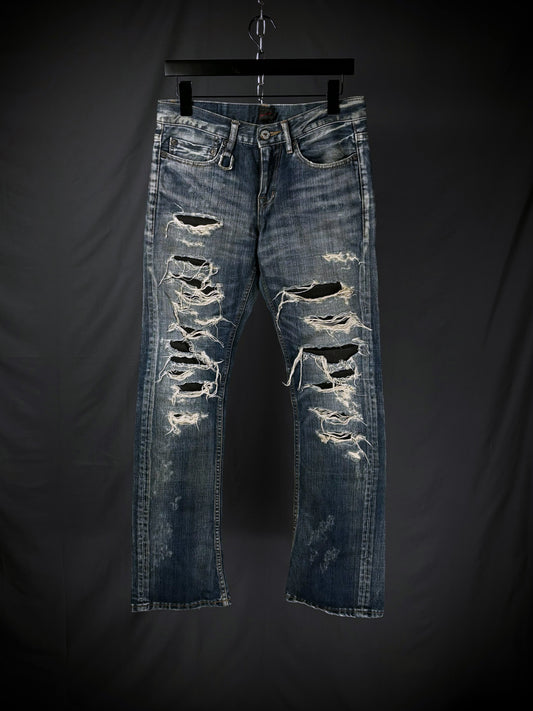 Jackrose Distressed “Crash” Bootcut Denim