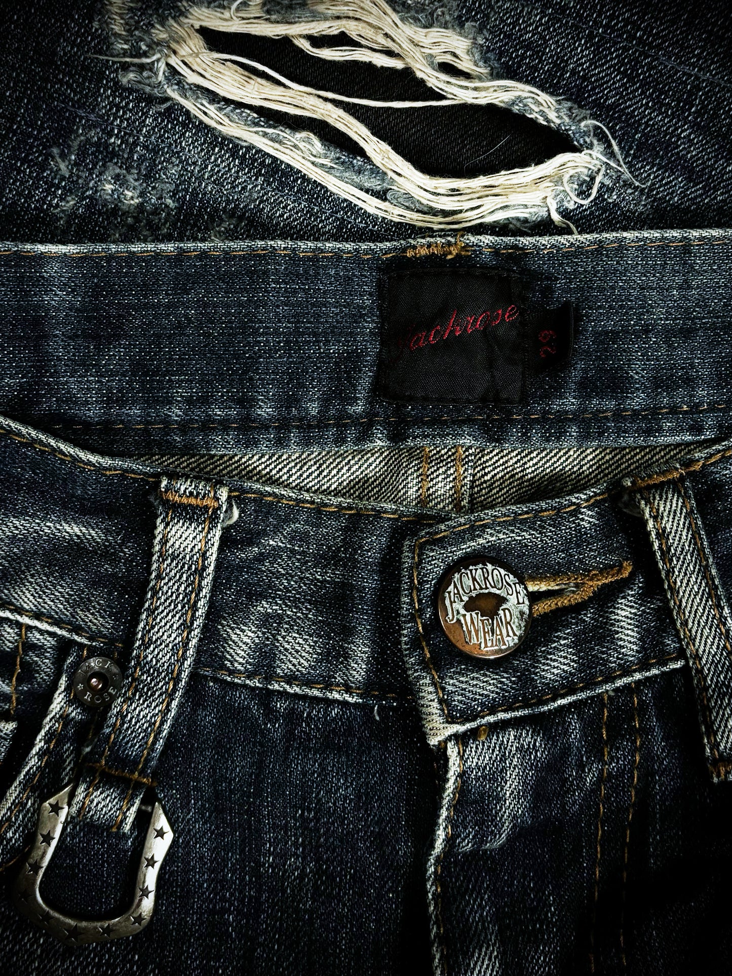 Jackrose Distressed “Crash” Bootcut Denim