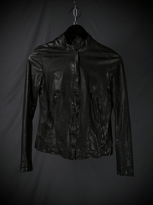 Sisii Scar Stitch Washable Leather Jacket
