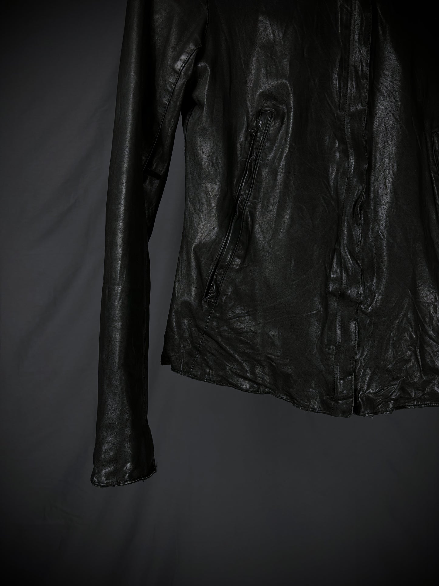 Sisii Scar Stitch Washable Leather Jacket