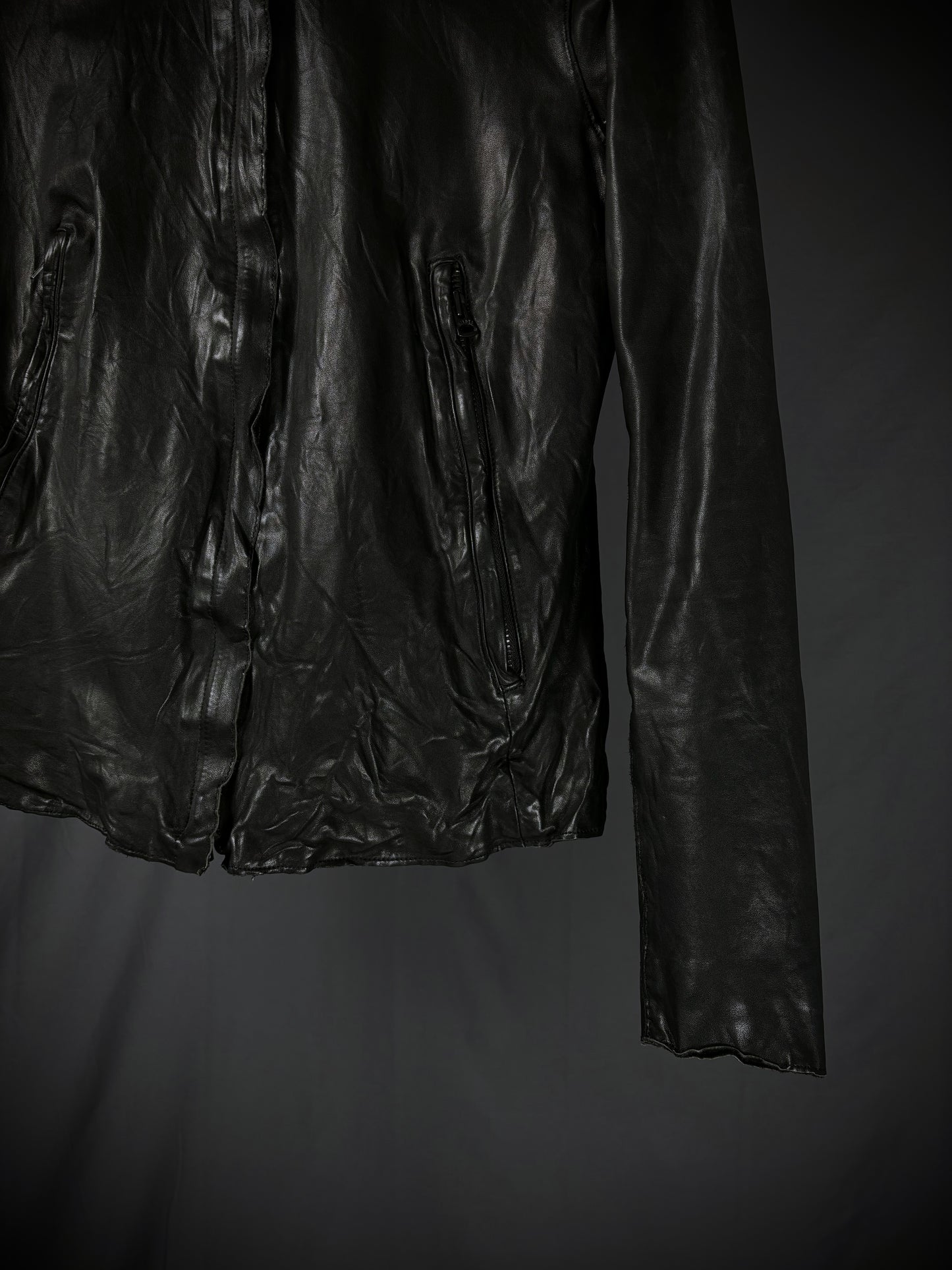 Sisii Scar Stitch Washable Leather Jacket