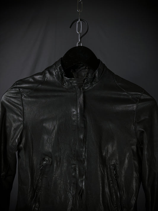 Sisii Scar Stitch Washable Leather Jacket