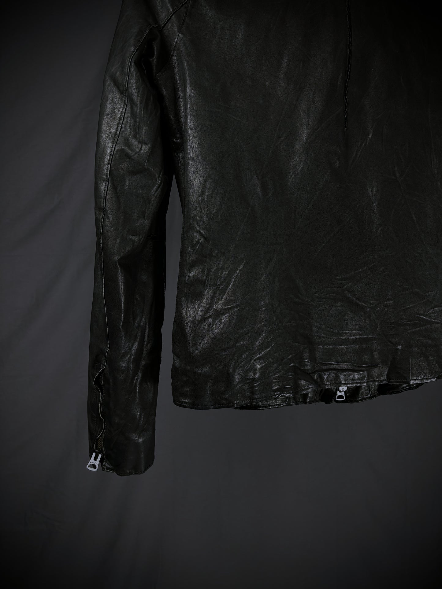 Sisii Scar Stitch Washable Leather Jacket