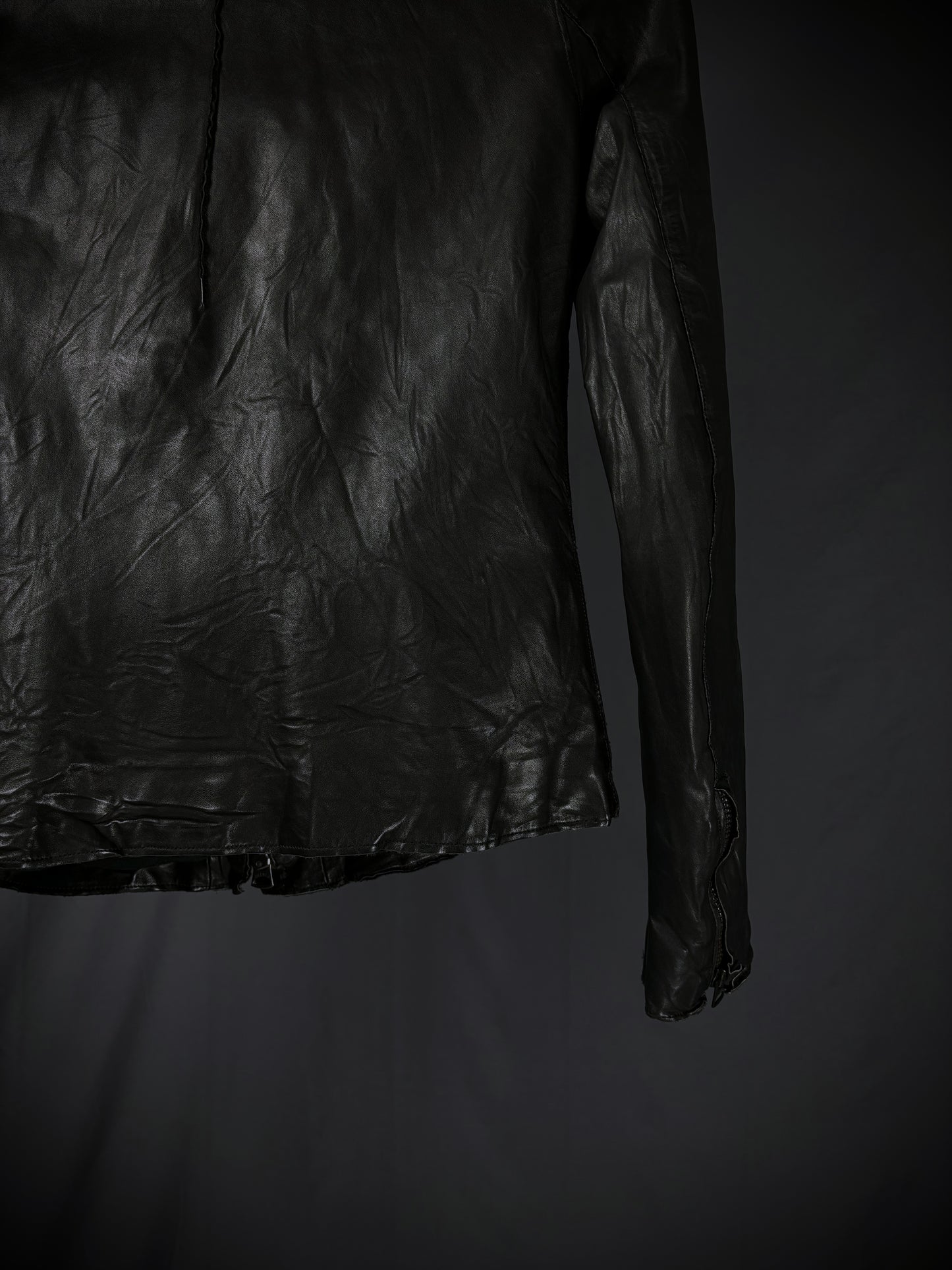 Sisii Scar Stitch Washable Leather Jacket