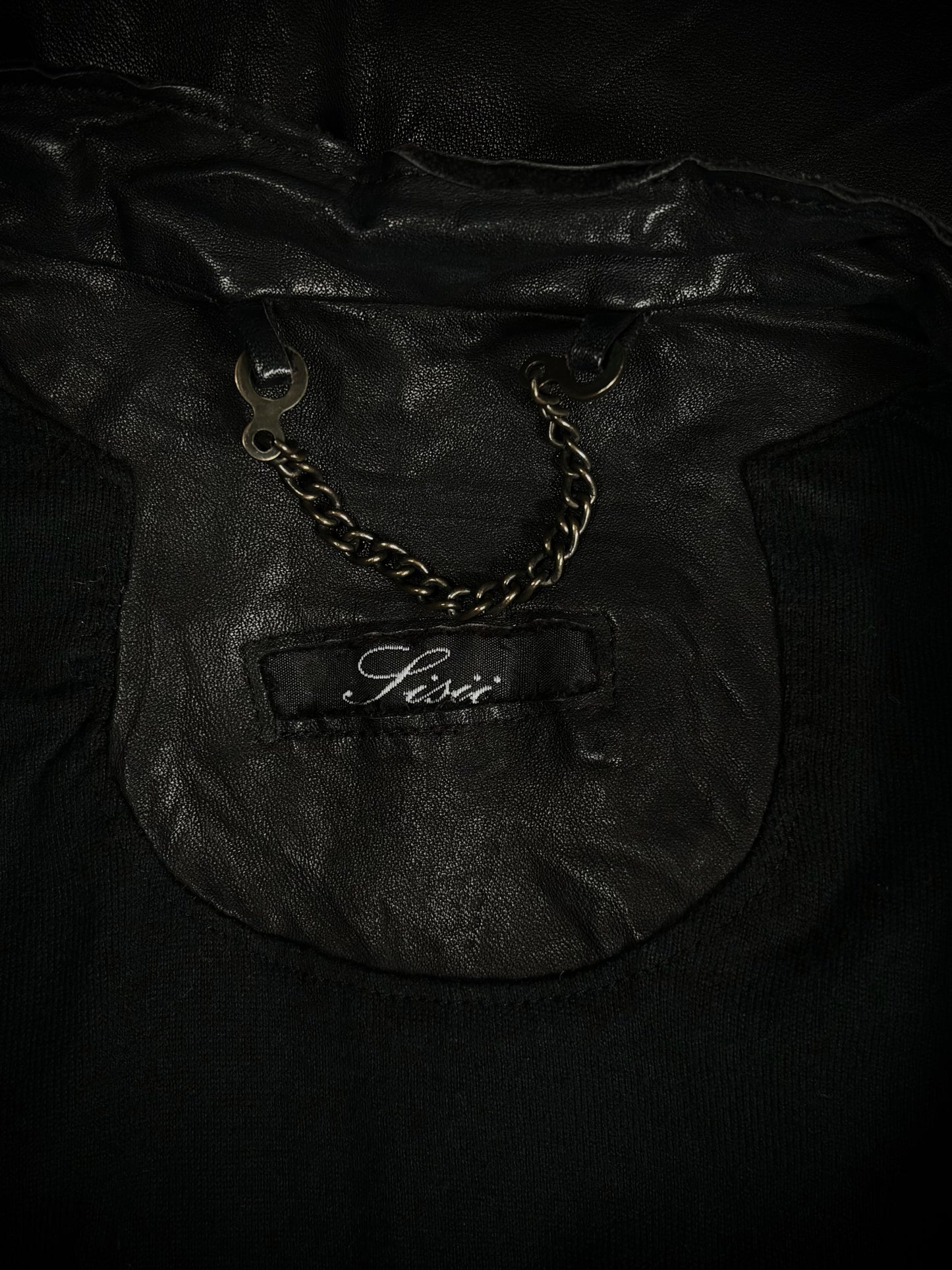 Sisii Scar Stitch Washable Leather Jacket