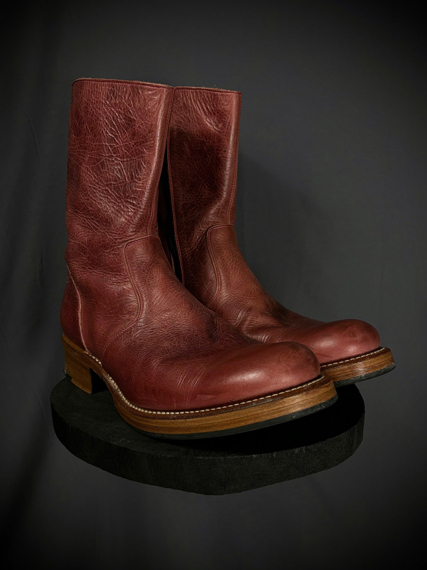 Thee Old Circus Bullet Leather Side Zip Boots