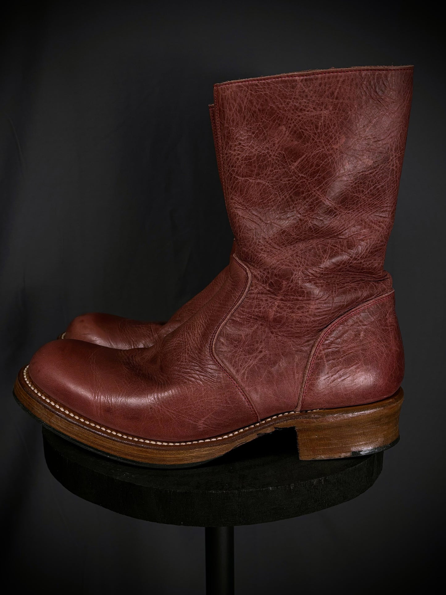 Thee Old Circus Bullet Leather Side Zip Boots