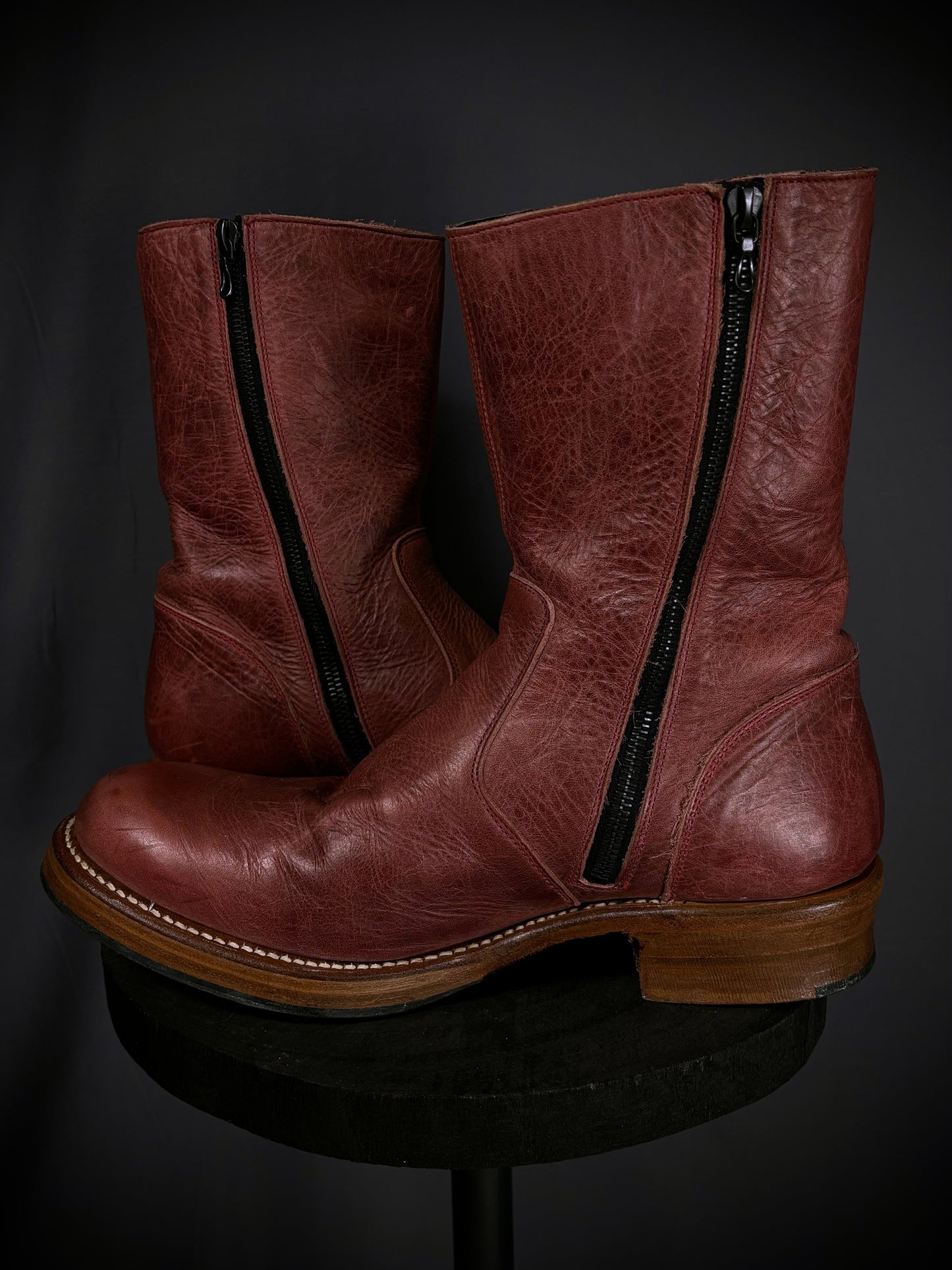 Thee Old Circus Bullet Leather Side Zip Boots
