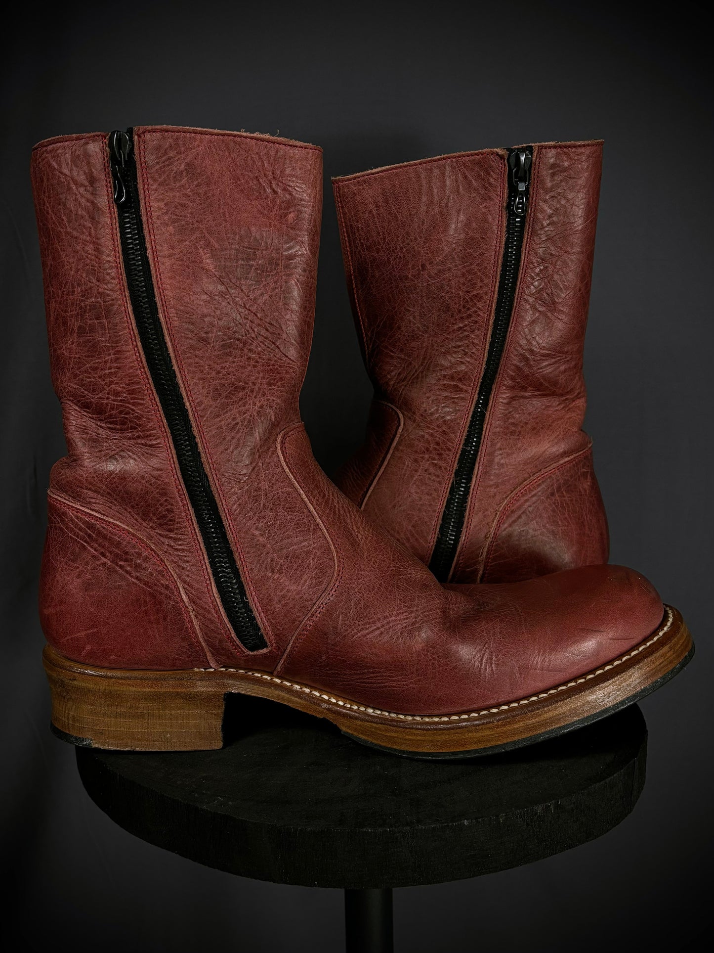 Thee Old Circus Bullet Leather Side Zip Boots