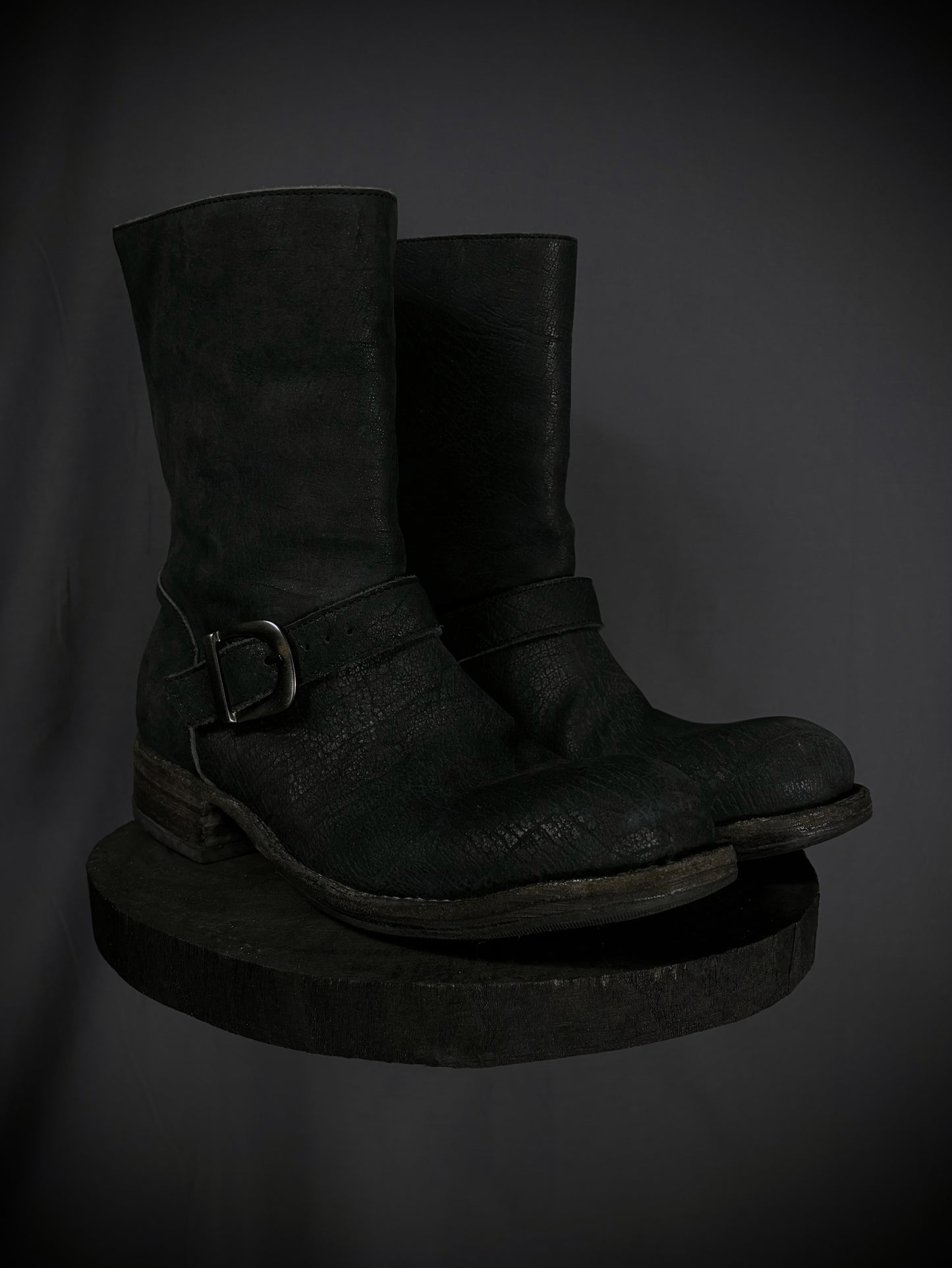 10sei0otto Cracked Guidi Horse Leather Overlock Engineer Boots