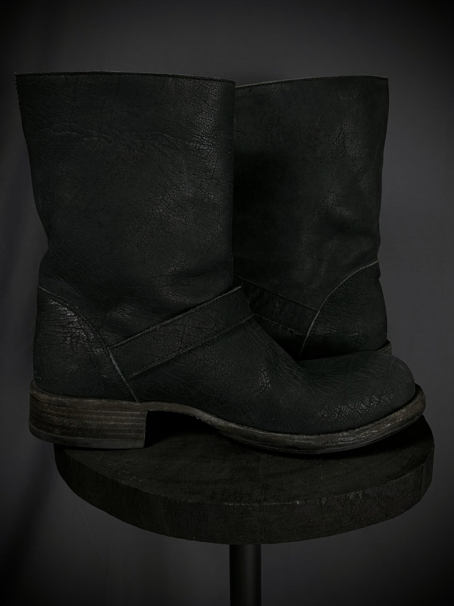 10sei0otto Cracked Guidi Horse Leather Overlock Engineer Boots