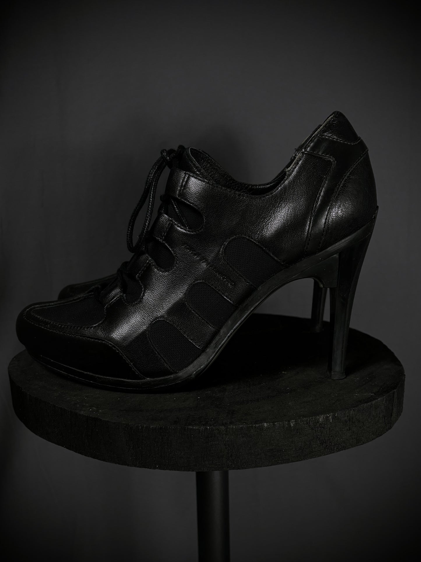 Y-3 by Yohji Yamamoto Athletic Lace-Up Torsion High Heels