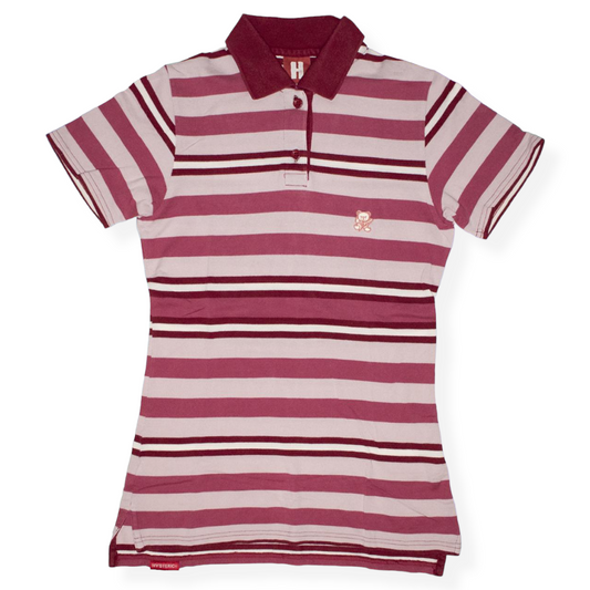 Hysteric Glamour Striped Guitar Bear Polo