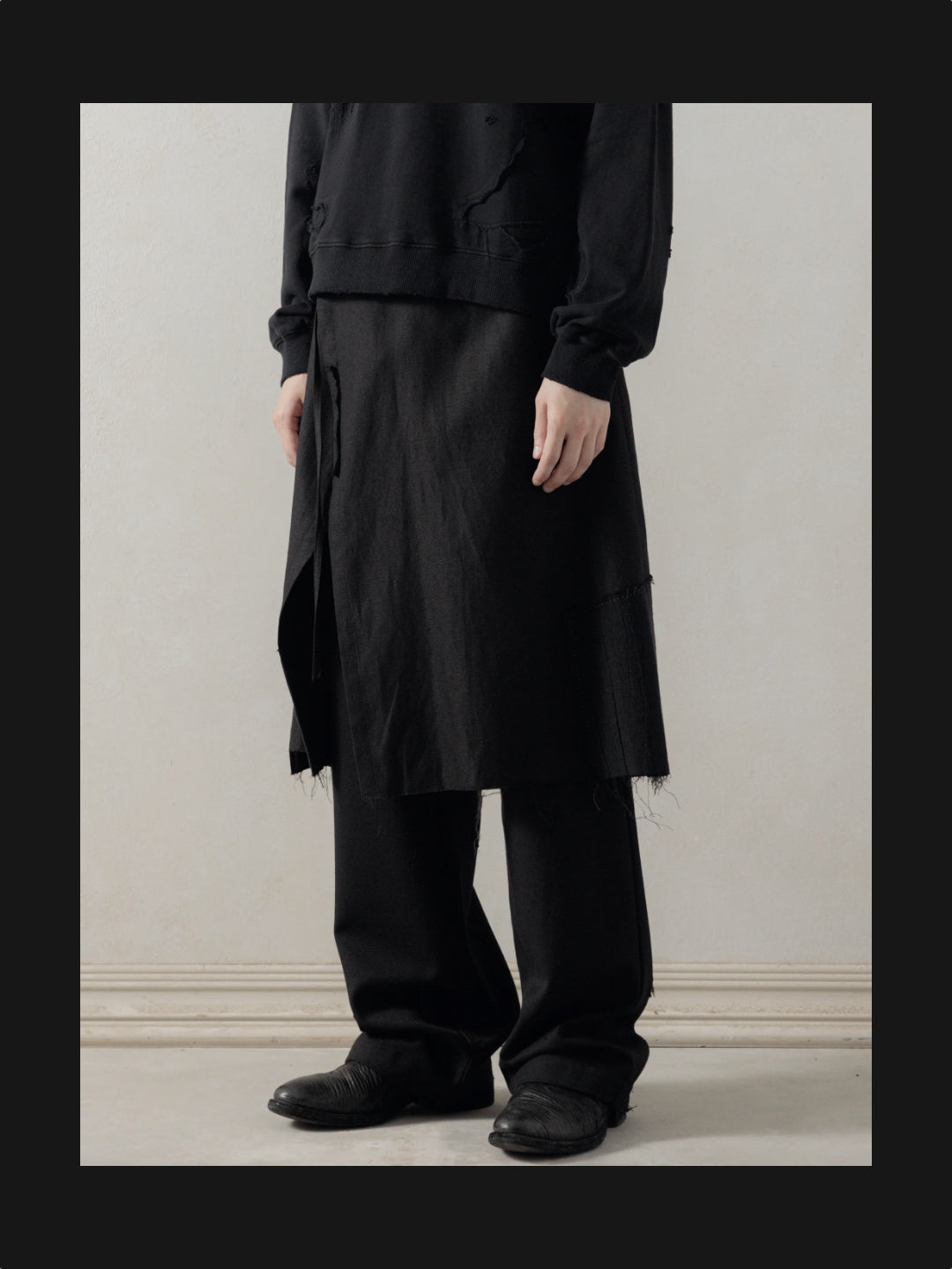 Professor.E Layered Patchwork Wrap Skirt – FW25