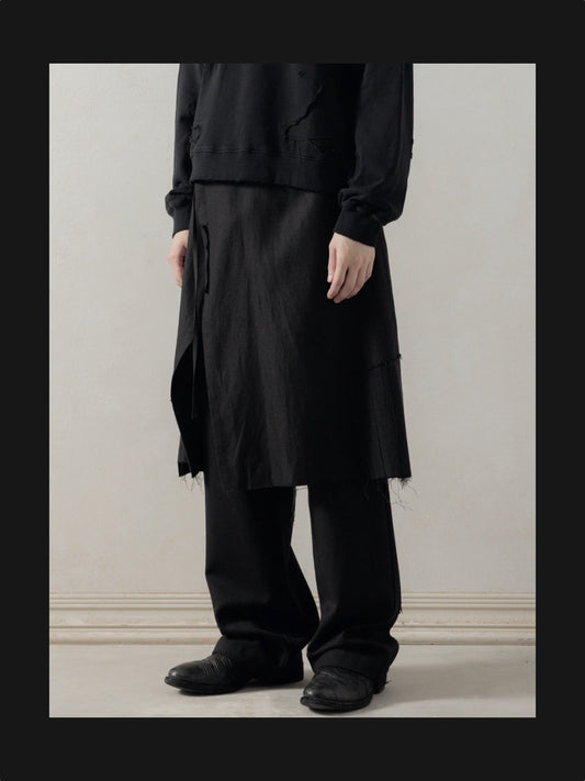 Professor.E Layered Patchwork Wrap Skirt – FW25
