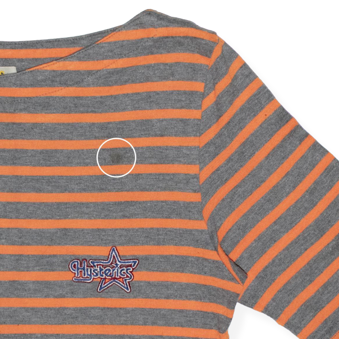 Hysteric Glamour Striped Star Logo Tee
